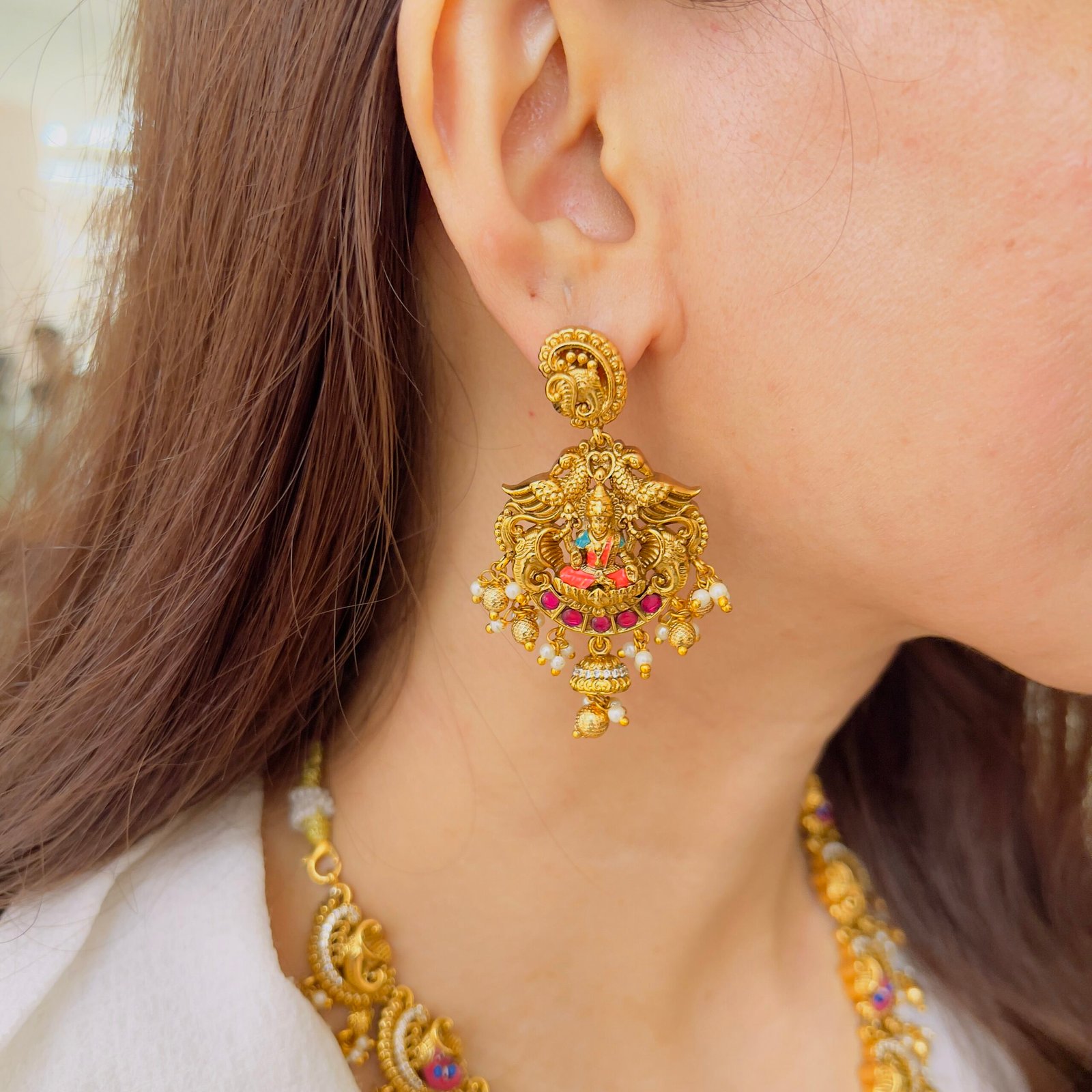 South Indian Temple Necklace - Image 4