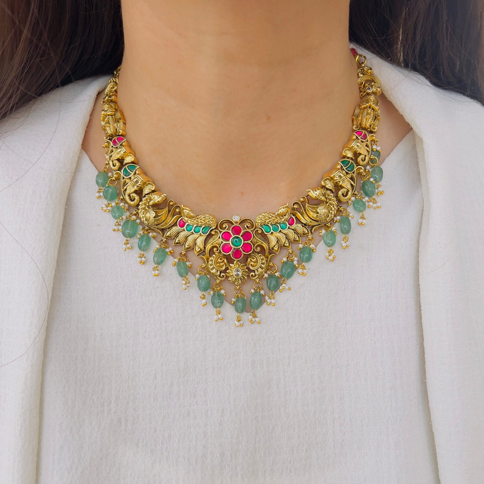 South Indian Temple Necklace Set