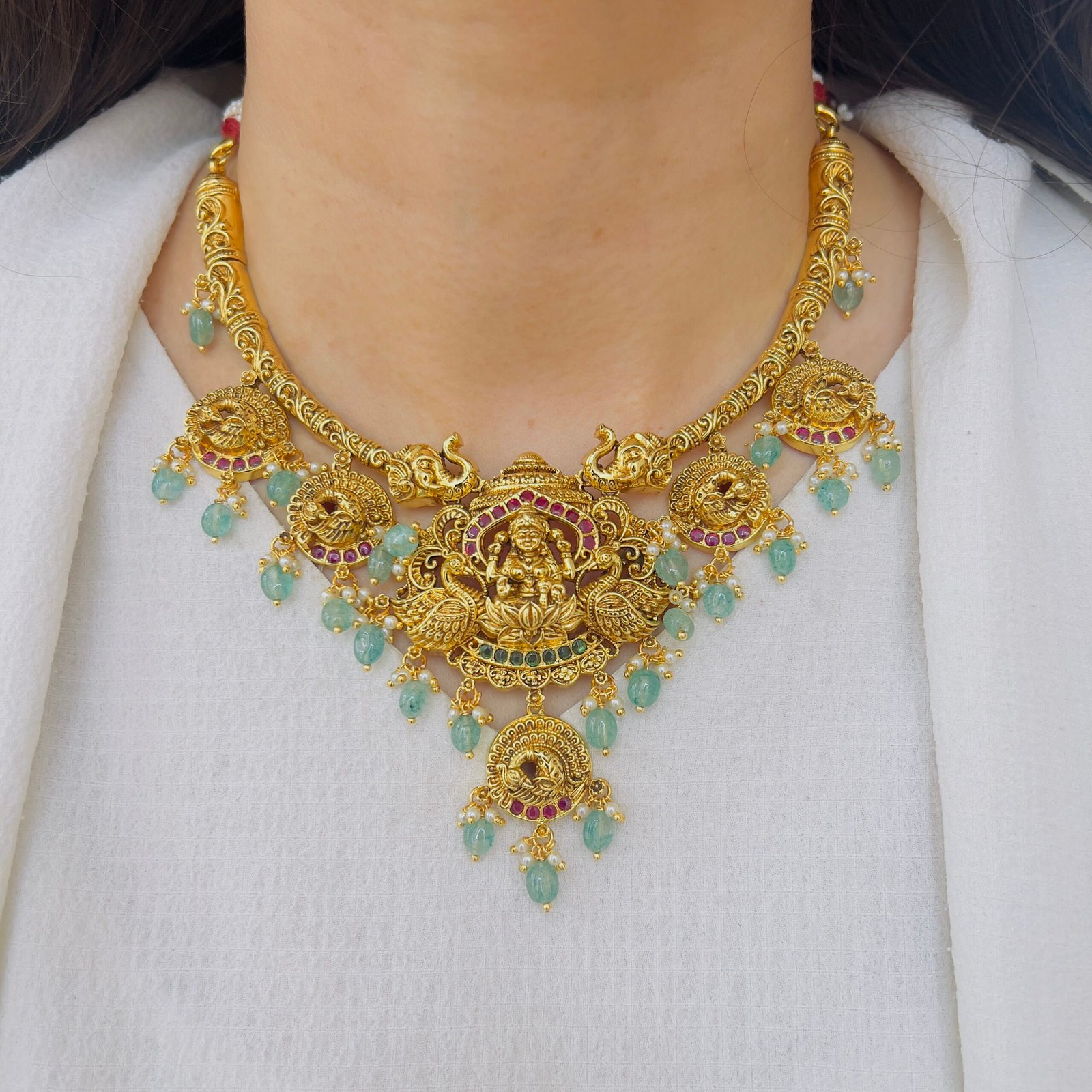 Grand Temple Necklace & Earrings Set - Image 2