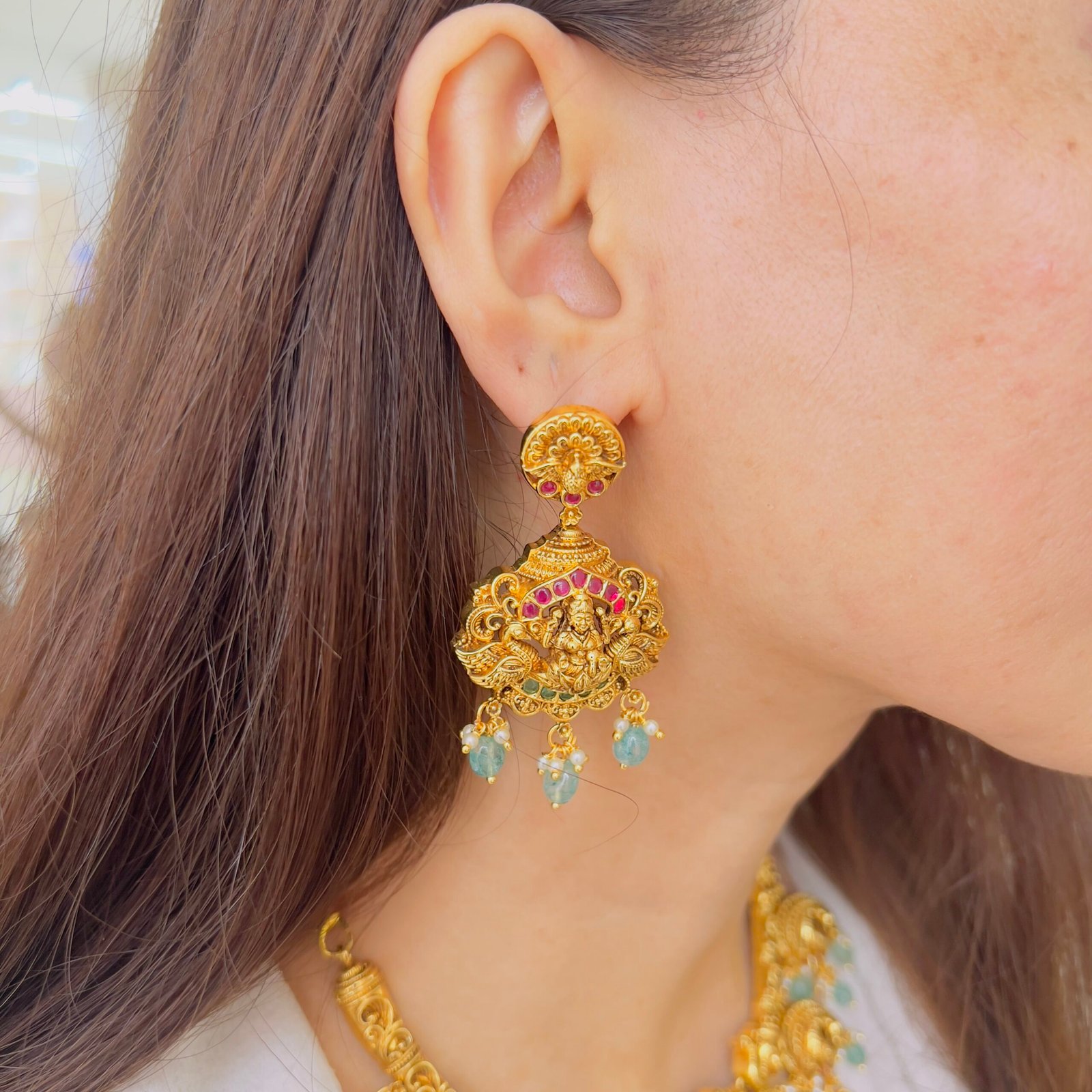 Grand Temple Necklace & Earrings Set - Image 4