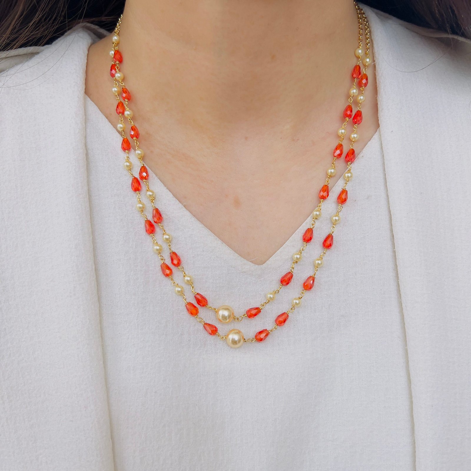 Double Layer Pearl Mala - Image 2