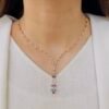 Colourful Cascade Diamond Necklace Set