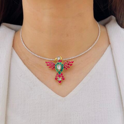The Royal Wings Jadau Pendant