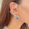 Crystal Bloom Full Diamond Ear Cuffs