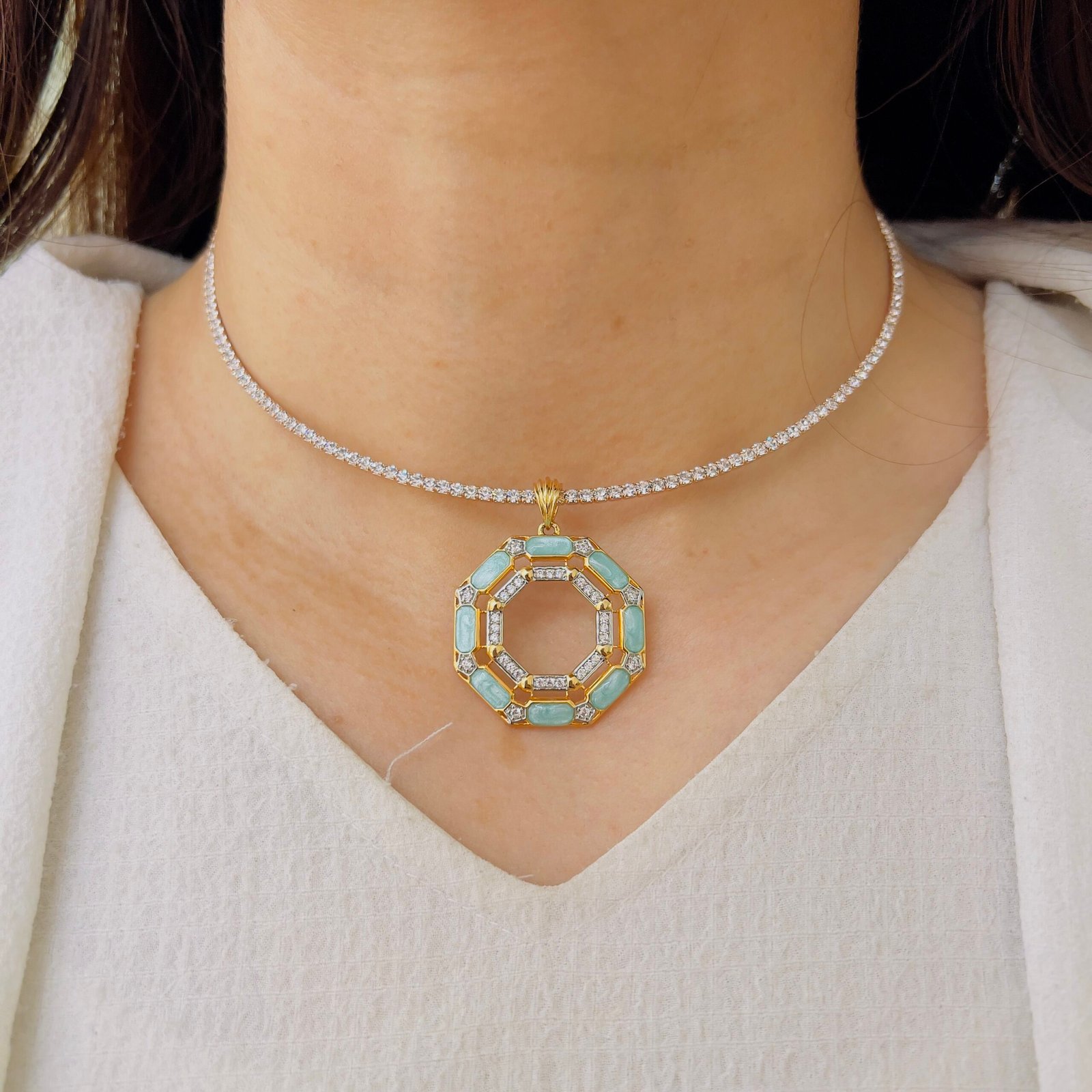 Premium Diamond Pendant Set