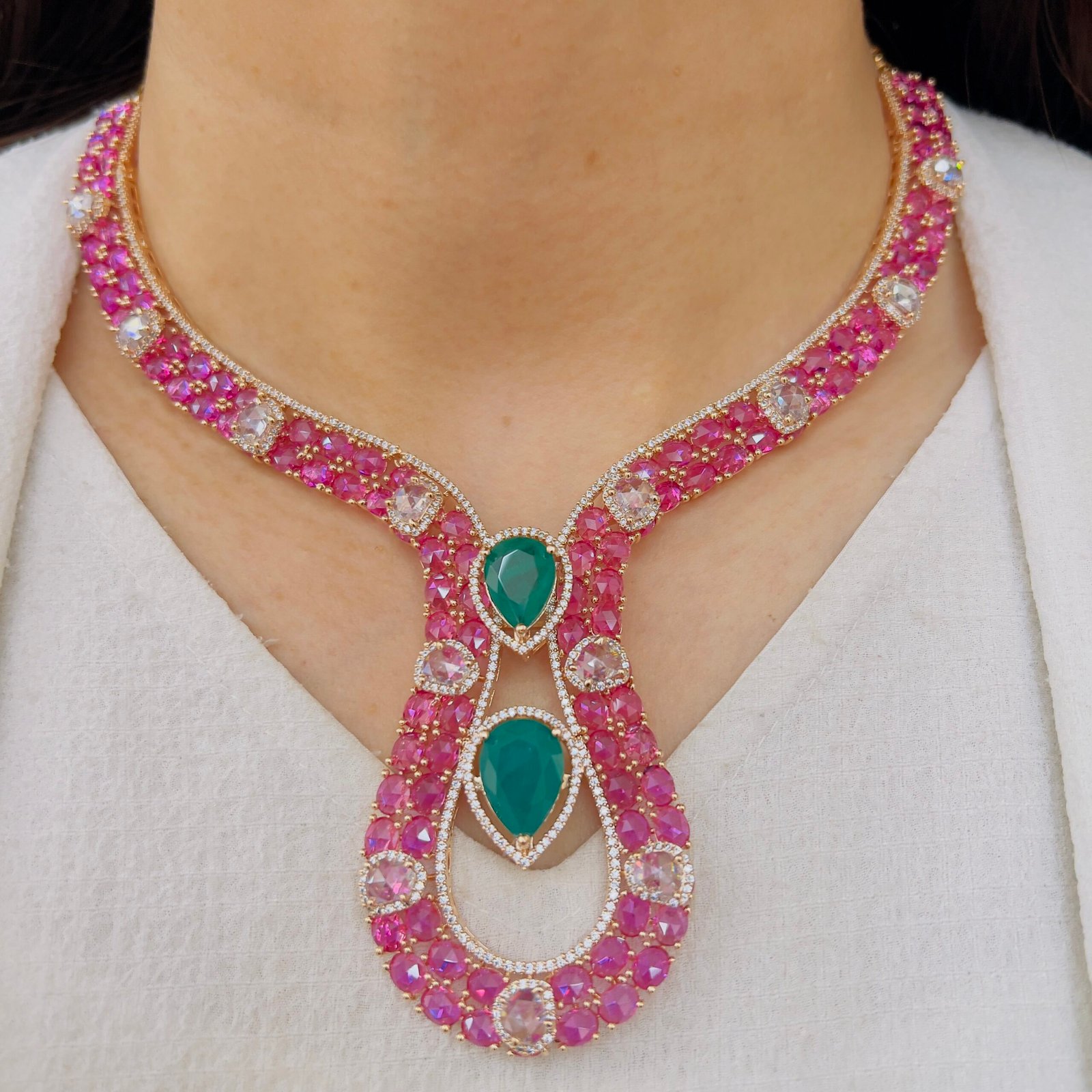 Radiant Charm Diamond Necklace