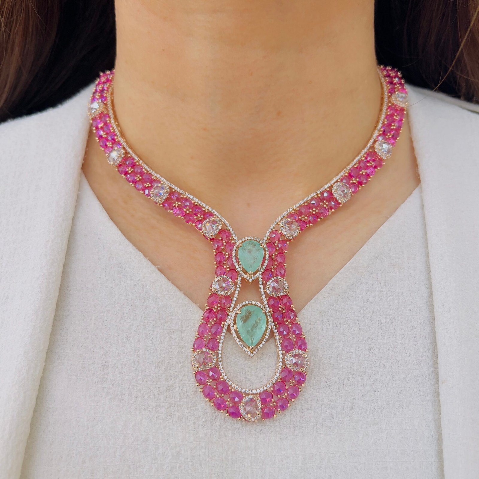 Radiant Charm Diamond Necklace - Image 8