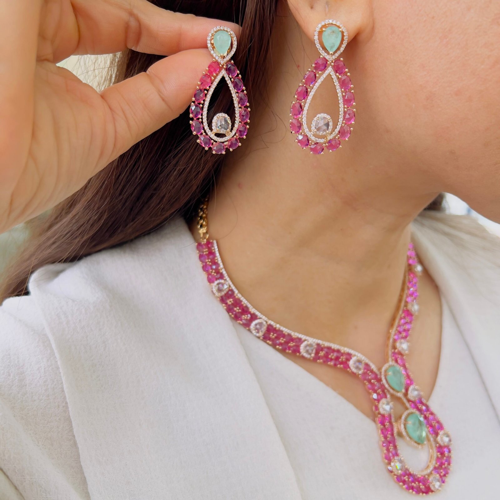 Radiant Charm Diamond Necklace - Image 9
