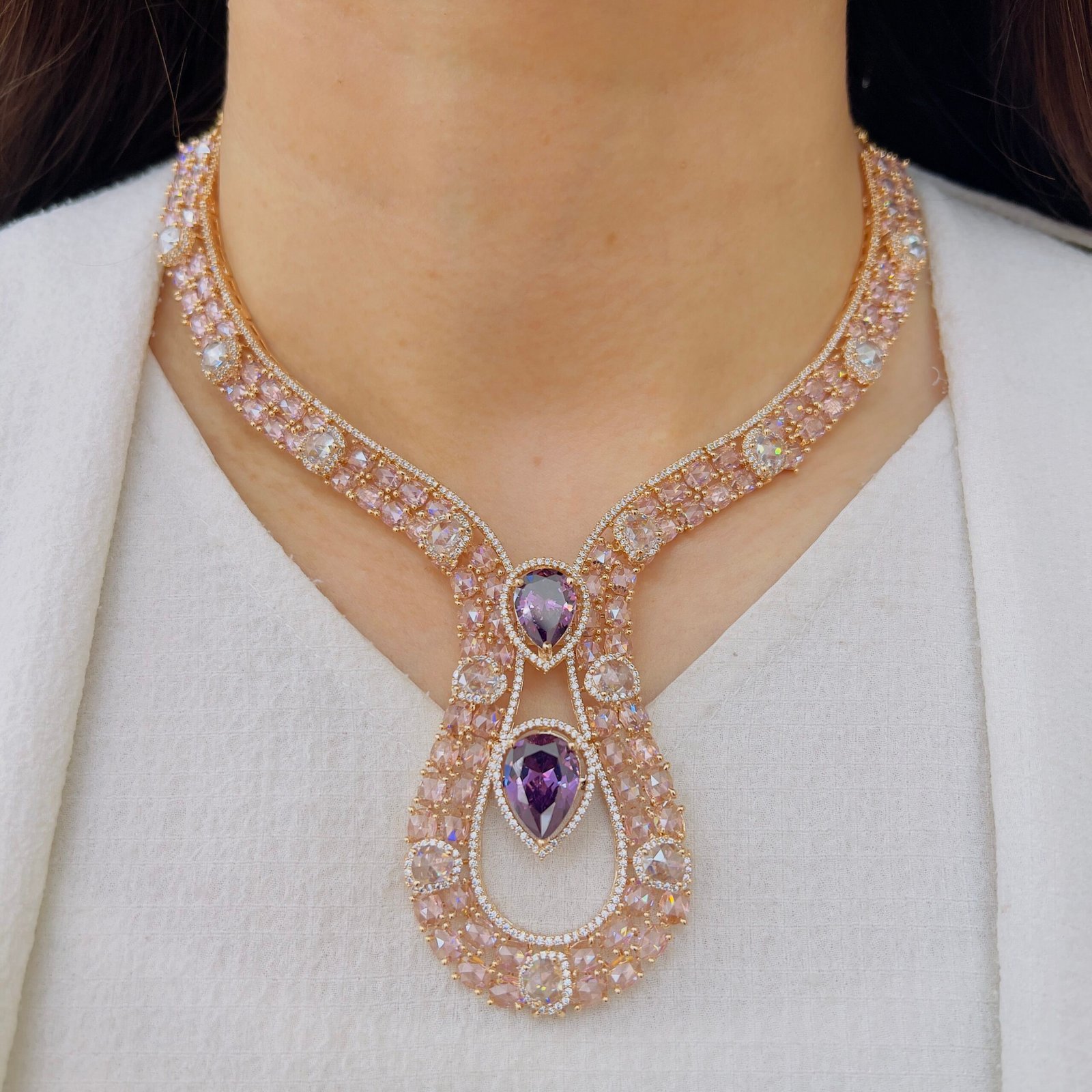 Radiant Charm Diamond Necklace - Image 12