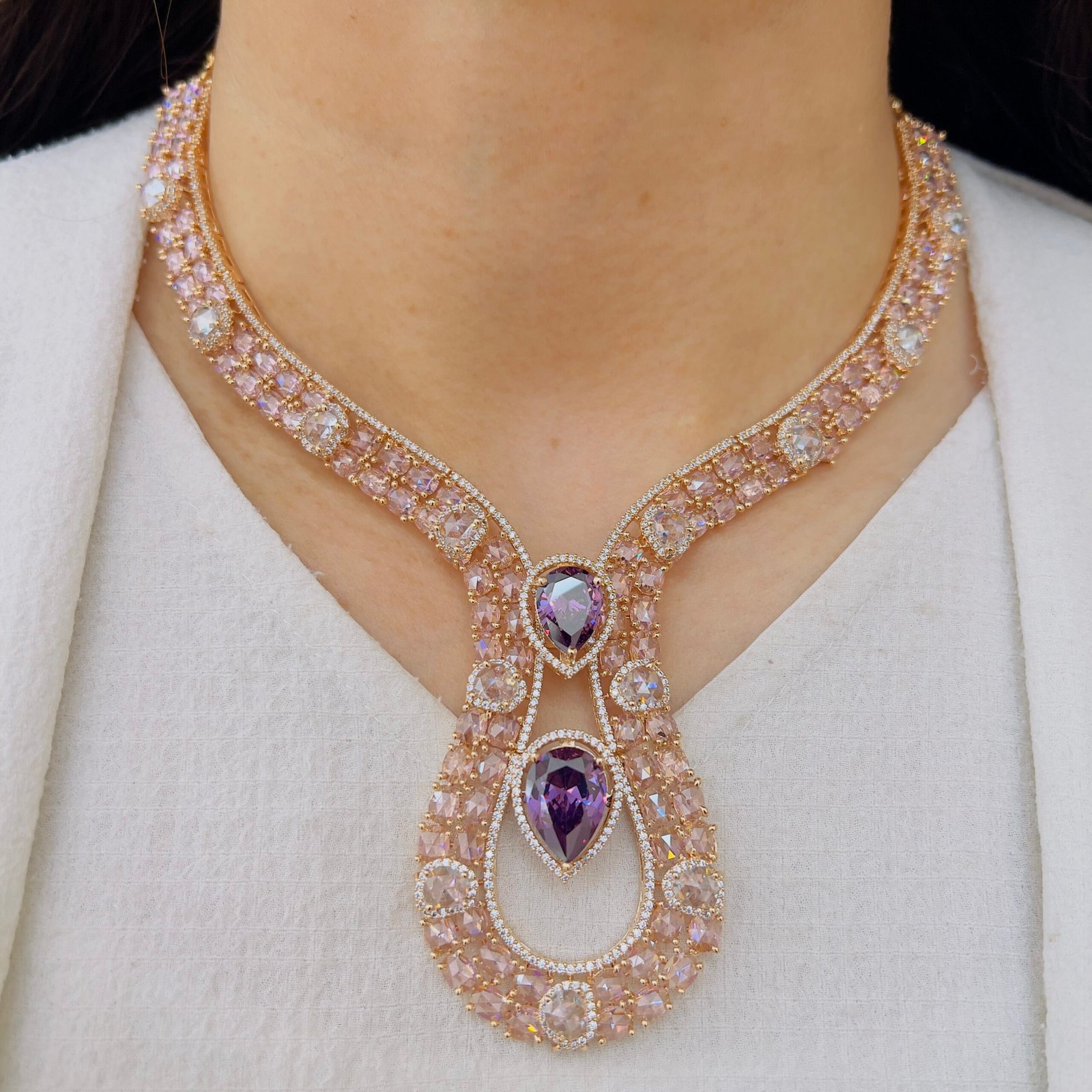 Radiant Charm Diamond Necklace - Image 15