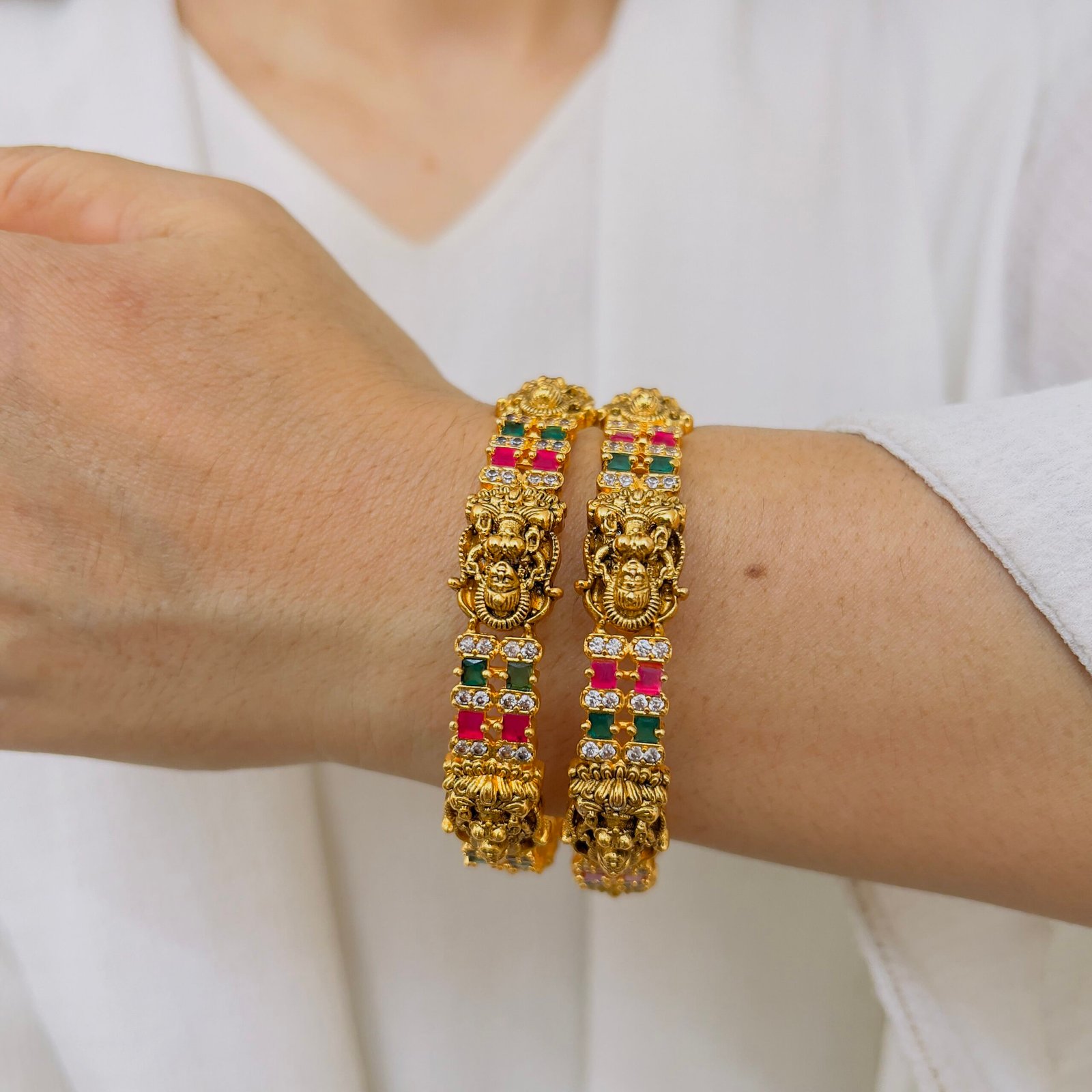 South Indian Style Temple Bangles - Image 2