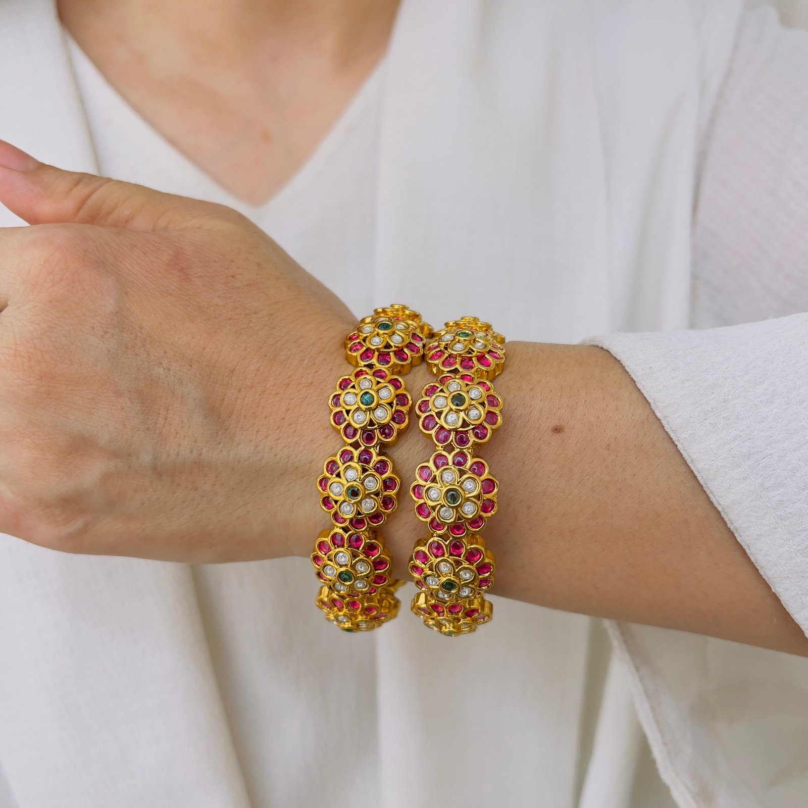 Jadau Bangles with Timeless Traditional Charm - Image 2