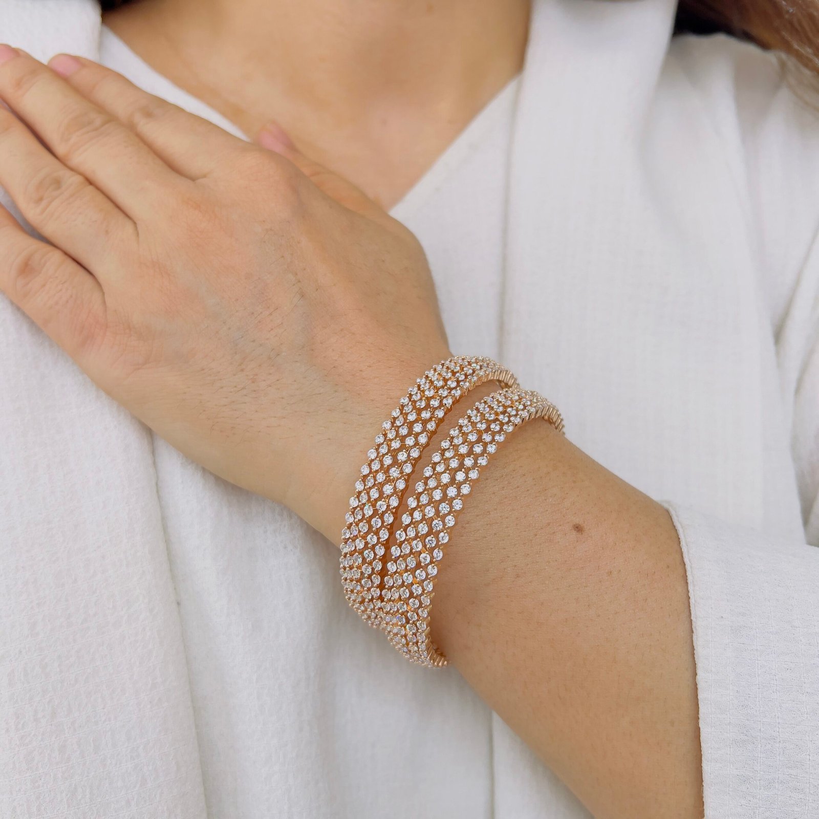 Refined Glam 18K Gold Plated Pair Bangles - Image 3