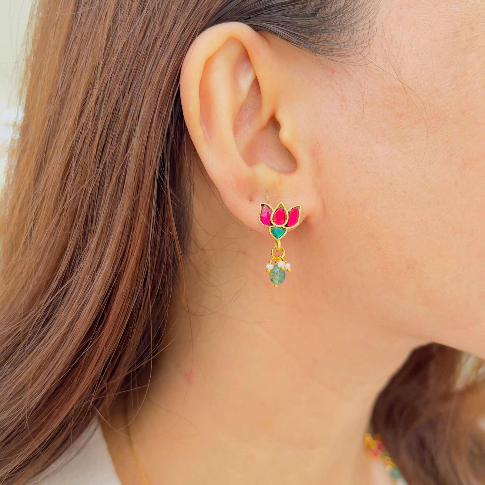 Royal Jadau Statement Earrings