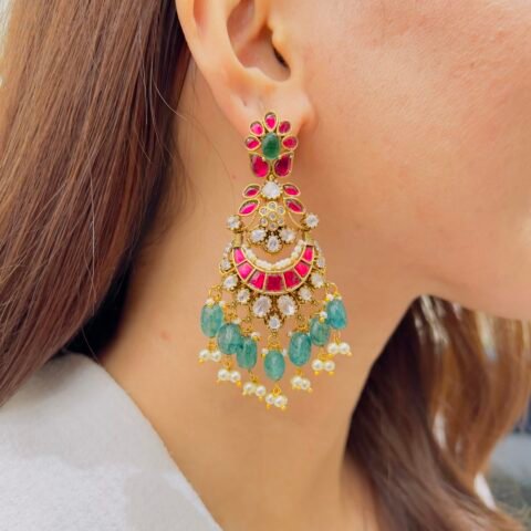 Festive Heirloom Jadau Earrings