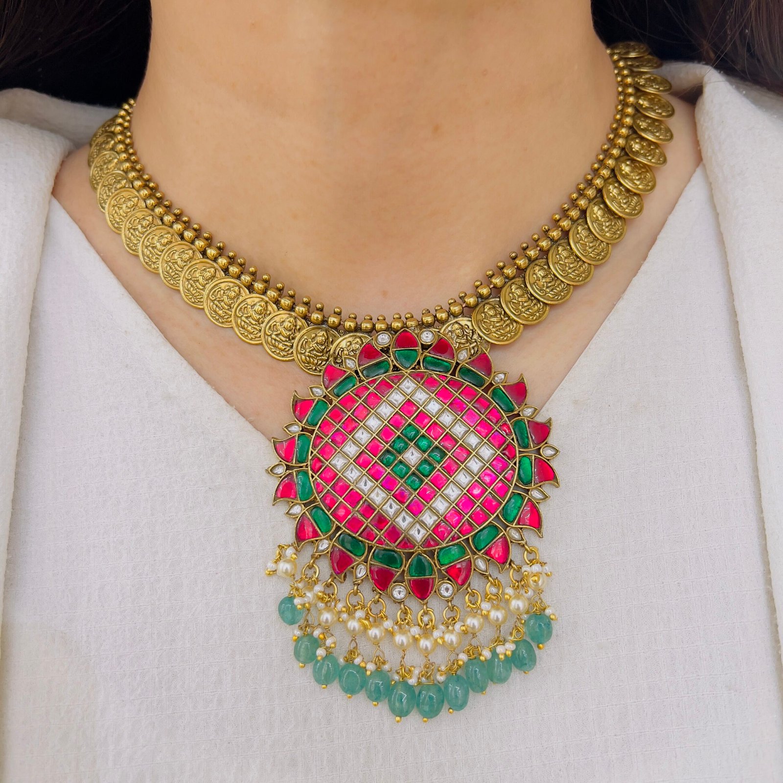 Royal Charm Jadau Necklace - Image 2