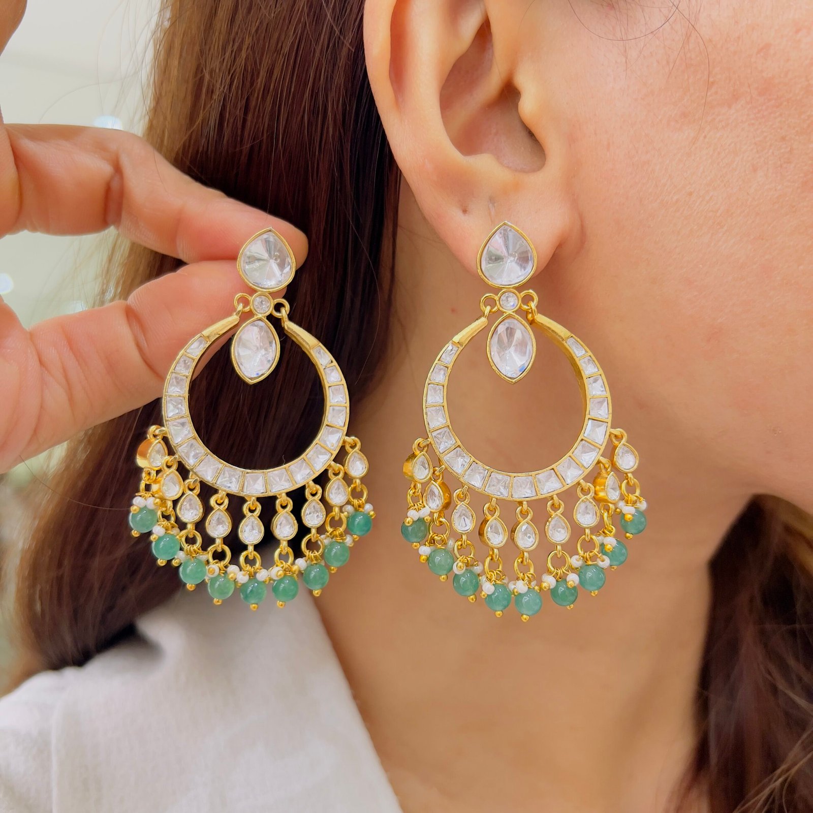 Royal Jadau Earrings - Image 2